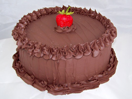 Large Chocolate Frosted Cake