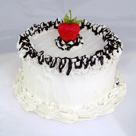 Small Vanilla Frosted Cake