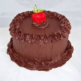 Small Chocolate Frosted Cake
