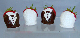 Bride & Groom Dipped Strawberries