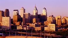 Computer Screen Image #110 Philadelphia at Sunset Screen Image (Image Only. Computer Prop Not Included)