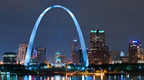 27" TV Screen Image #176 Saint Louis Arch (Screen Print Only. 27 Inch TV Prop Not Included)