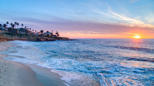 27" TV Screen Image #181 Sunset in La Jolla (Screen Print Only. 27 Inch TV Prop Not Included)