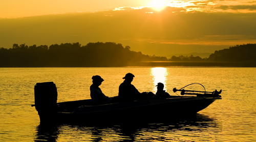 27" TV Screen Image #193 Fishing at Dawn (Screen Print Only. 27 Inch TV Prop Not Included)