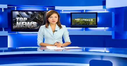 32" TV Screen Image #091 Hollywood News (Screen Print Only. 32 Inch TV Prop Not Included)