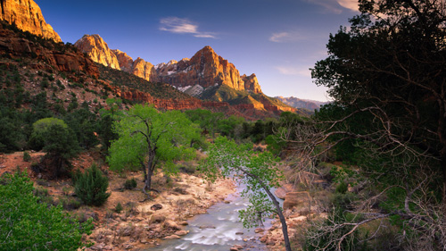 60" TV Screen Image #142 Virgin River in Utah (Screen Print Only. 60 Inch TV Prop Not Included)