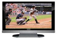 47" TV Prop LED HDTV Prop with Bottom Speaker in Gloss Black on Matte Silver-BB Style Series with Baseball Game 1 Screen