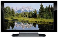 27" TV Prop Plasma-LED Flat Screen TV in Gloss Black on Matte Silver-XX Style Series with Beautiful Wyoming Screen