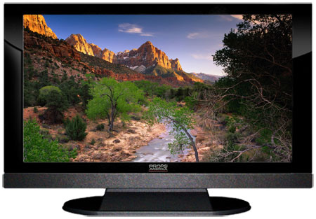 22" TV Prop LED HDTV Prop with Bottom Speaker in Gloss Black on Matte Black-BB Style Series with  Virgin River in Utah Screen