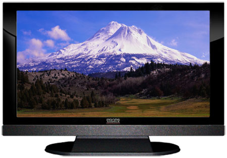 22" TV Prop LED HDTV Prop with Bottom Speaker in Gloss Black on Matte Black-BB Style Series with  Mount Shasta Screen