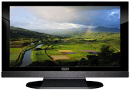 47" TV Prop LED HDTV Prop with Bottom Speaker in Gloss Black on Matte Black-BB Style Series with  Kauai Screen