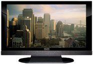 47" TV Prop LED HDTV Prop with Bottom Speaker in Gloss Black on Matte Black-BB Style Series with  San Francisco Screen