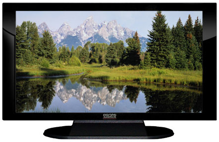 47" TV Prop Plasma-LED Flat Screen TV in Gloss Black on Matte Black-XX Style Series with Beautiful Wyoming Screen