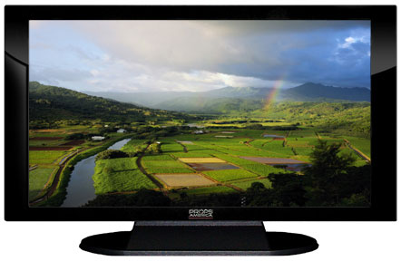 47" TV Prop Plasma-LED Flat Screen TV in Gloss Black on Matte Black-XX Style Series with Kauai Screen