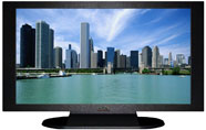 22" TV Prop Plasma-LED Flat Screen TV in Matte Black-XX Style Series with Chicago and Lake Michigan Screen