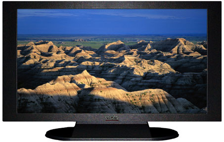 42" TV Prop Plasma-LED Flat Screen TV in Matte Black-XX Style Series with Badlands South Dakota Screen