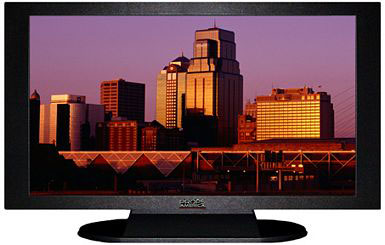 42" TV Prop Plasma-LED Flat Screen TV in Matte Black-XX Style Series with Kansas City at Sunset Screen