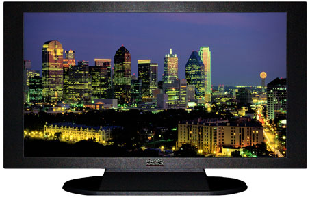 42" TV Prop Plasma-LED Flat Screen TV in Matte Black-XX Style Series with Dallas at Night Screen