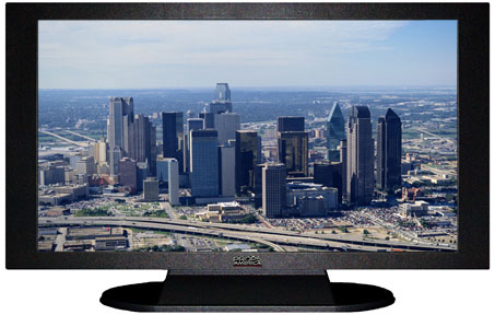 42" TV Prop Plasma-LED Flat Screen TV in Matte Black-XX Style Series with Dallas Screen