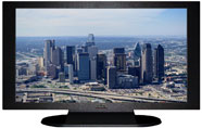 22" TV Prop Plasma-LED Flat Screen TV in Matte Black-XX Style Series with Dallas Screen