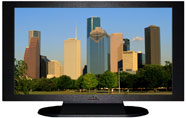 22" TV Prop Plasma-LED Flat Screen TV in Matte Black-XX Style Series with Houston in the Afternoon Sun Screen