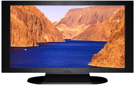 42" TV Prop Plasma-LED Flat Screen TV in Matte Black-XX Style Series with Colorado River Screen