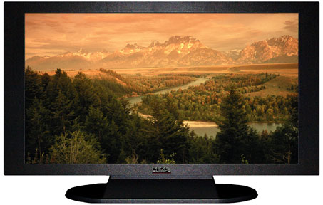 42" TV Prop Plasma-LED Flat Screen TV in Matte Black-XX Style Series with Grand Tetons Screen