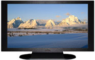 22" TV Prop Plasma-LED Flat Screen TV in Matte Black-XX Style Series with Grand Tetons in the Winter Screen