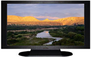 22" TV Prop Plasma-LED Flat Screen TV in Matte Black-XX Style Series with Rio Grande and the Chisos Mountains Screen