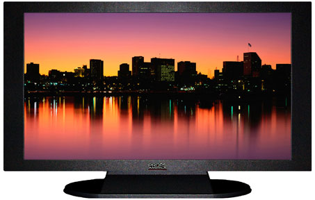 42" TV Prop Plasma-LED Flat Screen TV in Matte Black-XX Style Series with San Diego Sunrise Screen