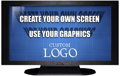 27 Inch TV Prop Plasma LED Flat Screen in Matte Black with Custom Screen Image