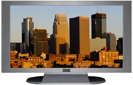 47" TV Prop Plasma-LED Flat Screen TV in Matte Silver-XX Style Series with Minneapolis Screen