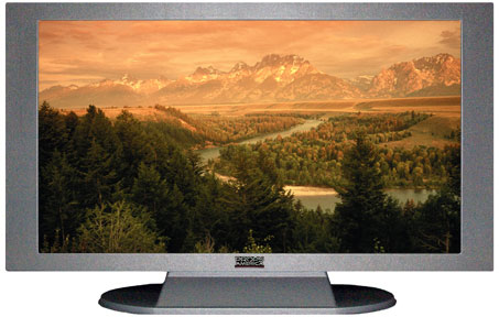 47" TV Prop Plasma-LED Flat Screen TV in Matte Silver-XX Style Series with Grand Tetons Screen