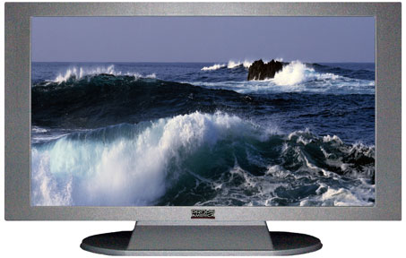 47" TV Prop Plasma-LED Flat Screen TV in Matte Silver-XX Style Series with The Surf Screen