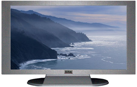 47" TV Prop Plasma-LED Flat Screen TV in Matte Silver-XX Style Series with Big Sur Screen