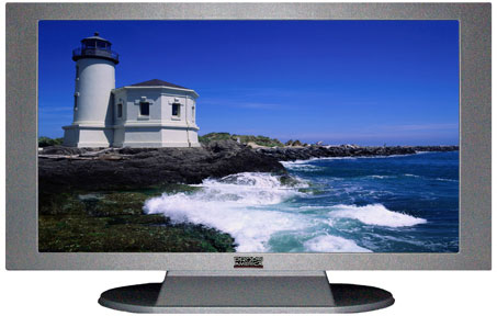 47" TV Prop Plasma-LED Flat Screen TV in Matte Silver-XX Style Series with Lighthouse Screen