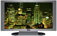 32" TV Prop Plasma-LED Flat Screen TV in Matte Silver-XX Style Series with Seattle at Night Screen