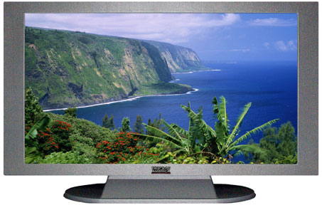 47" TV Prop Plasma-LED Flat Screen TV in Matte Silver-XX Style Series with Hawaiian Coast Screen