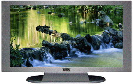 47" TV Prop Plasma-LED Flat Screen TV in Matte Silver-XX Style Series with Hawaiian Stream Screen