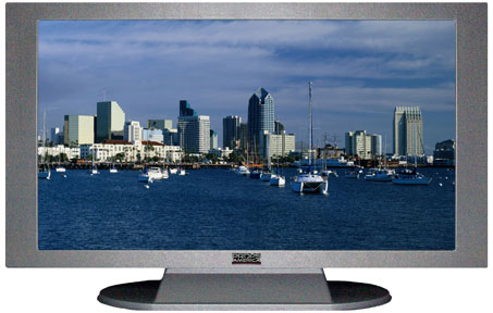 47" TV Prop Plasma-LED Flat Screen TV in Matte Silver-XX Style Series with San Diego Screen